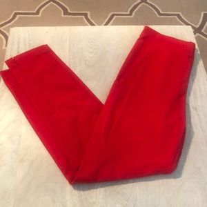 Athleta Nylon pants. Back zipper. Red. Size 6